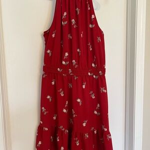 Floral Red Kids Dress